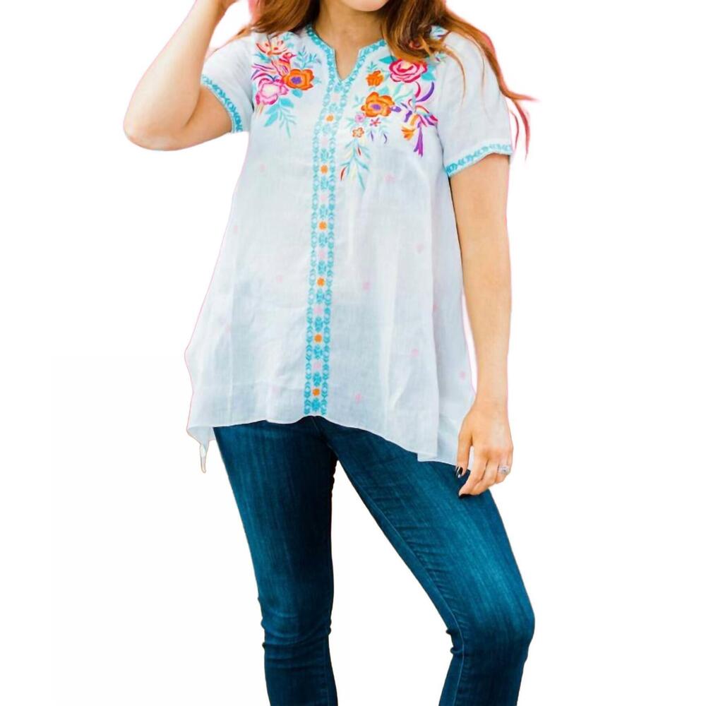 NEW LAYERZ CLOTHING sicily top in light blue